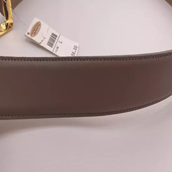 Talbots Women’s Genuine Leather Beige/Taupe Belt Size L - ITALY 38 X 1 1/8”