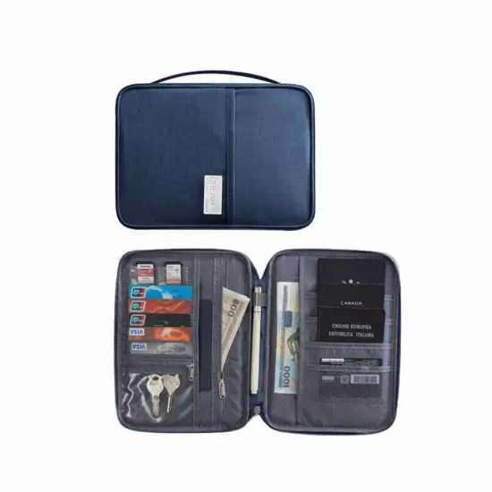 Multi-functional waterproof passport holder travel document wallet RFID bag