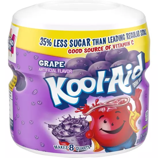 Kool-aid Grape Mix 19 Oz Container (2 Pack)