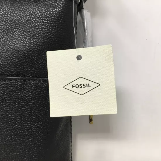 Fossil Fiona E/W Crossbody, Size S - Black/Gold