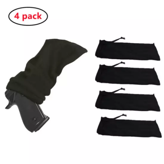 4 pcs 14'' Black Tactical Shooting Silicone Treated HandGun Pistol Sock Sleeve