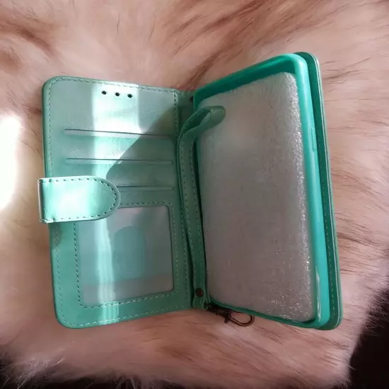 Fashion Case wallet compatible with galaxy Cover S9/G960 Mint Green Women 