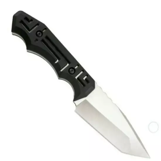 SOG Growl Black GRN 9Cr18MoV Fixed Blade Knife w/ Sheath.satin finish AUTHENTIC 