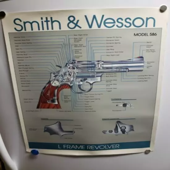 Smith and Wesson Vintage L Frame revolver Cutaway Poster