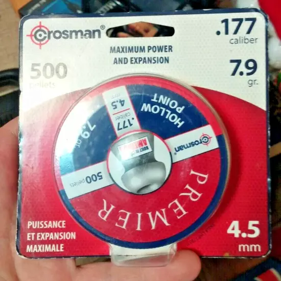 Crosman Premier Hollow Point .177 Cal 7.9 Grains 500ct LHP77