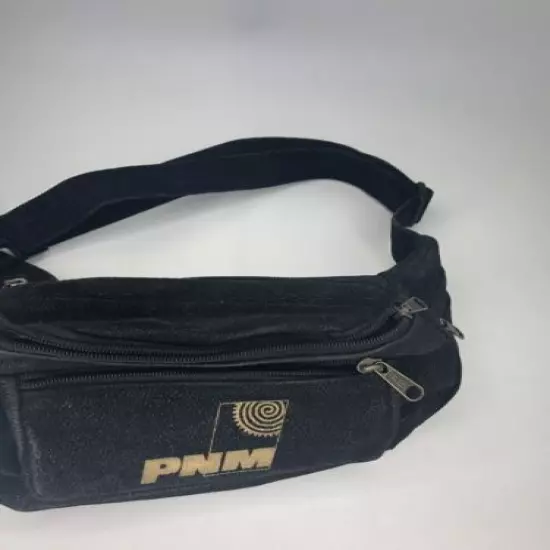 Vintage Black Gold Fanny Pack Pnm Old School Hip Bag a1L