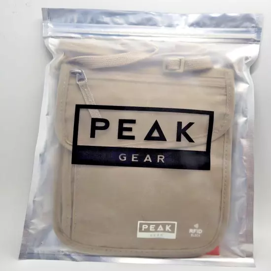 Peak Gear Neck Wallet w RFID Pre-Owned Item is New in Package, never been used