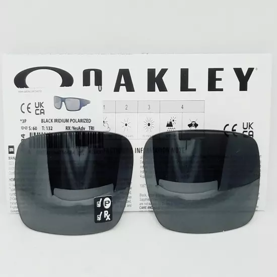 Oakley CRANKSHAFT replacement BLACK IRIDIUM POLARIZED sunglasses LENSES New OEM