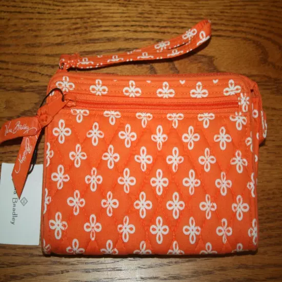 Vera Bradley FRONT ZIP WRISTLET wallet credit card holder case clutch travel NEW