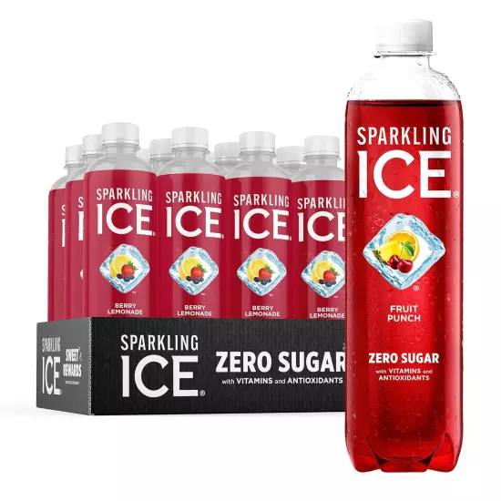 Sparkling Ice Fruit Punch Sparkling Water with Antioxidants and Vitamins Zero