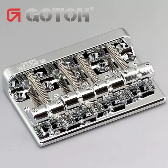 Gotoh 201B-4 String Precision Jazz Bass Bridge for Fender P Jazz Bass - CHROME