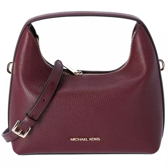 Michael Kors Ember Small Messenger Top Handle Handbag Crossbody Oxblood Leather