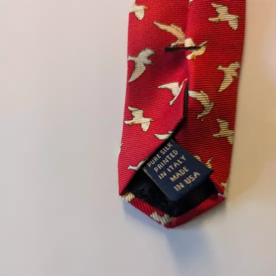 Brooks Brothers Necktie Silk Tie Doves Red