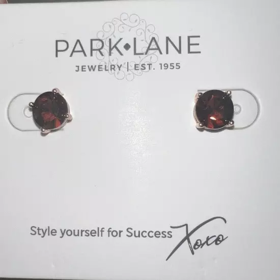 Park Lane Burgandy Impression Earrings, Rose Gold Color, 3 carts each, NIB