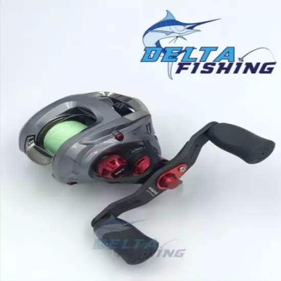 BASSZONE BAITCASTING REEL CARBON POWER HANDLE FOR DAIWA , ABU 85,90,100 mm