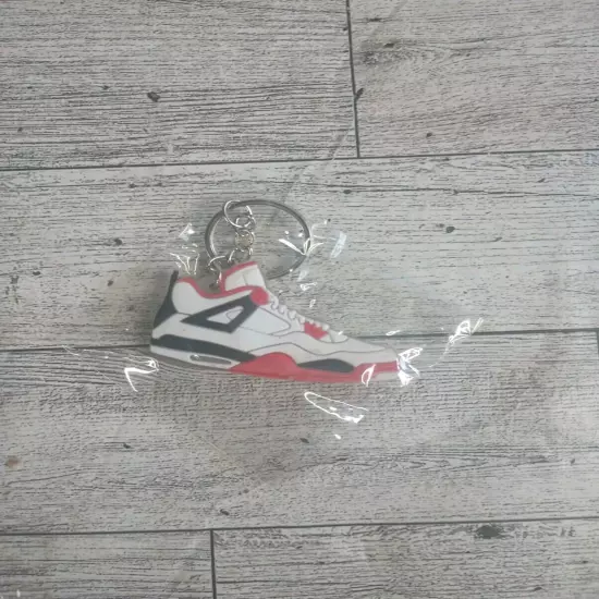 NIKE Air Jordan 4 Keychain, Red, Black, White