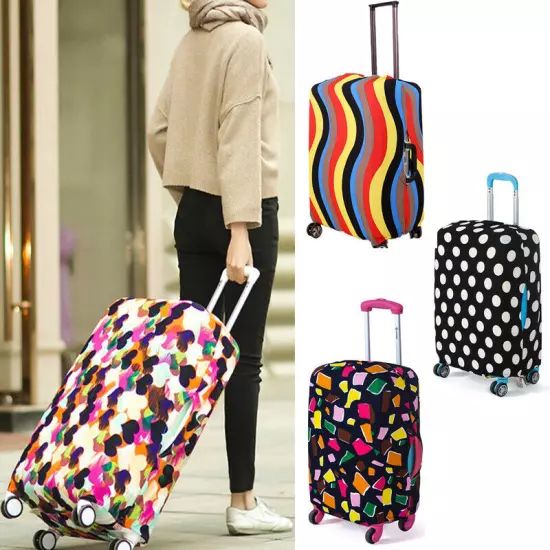 Elastic Print Luggage Suitcase Protector Cover Suitcase Anti Dust Scratch 18-28