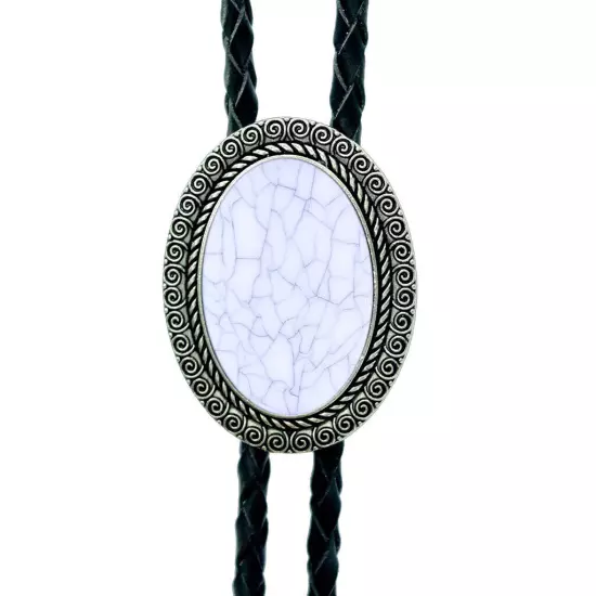 Natural Agate Stone Bolo Tie for men Handmade Oval Shape Western Cowboy Bola tie