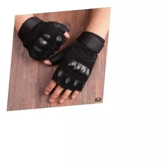 Tactical Combat Fingerless Defensive Gloves Shooting Half Finger Gloves