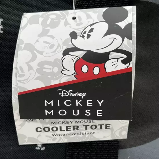 Disney Mickey Mouse Cooler Tote Bag XL Picnic Water Resistant New with Tags