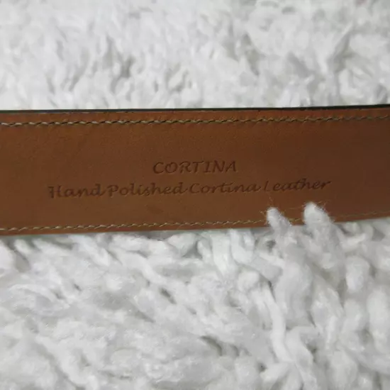 Trafalgar Cortina Leather Dress Belt sz 38