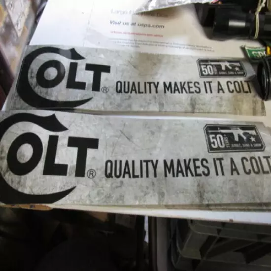 [NB] three colt bumper sticker quality makes a Colt 11.5 x 3"