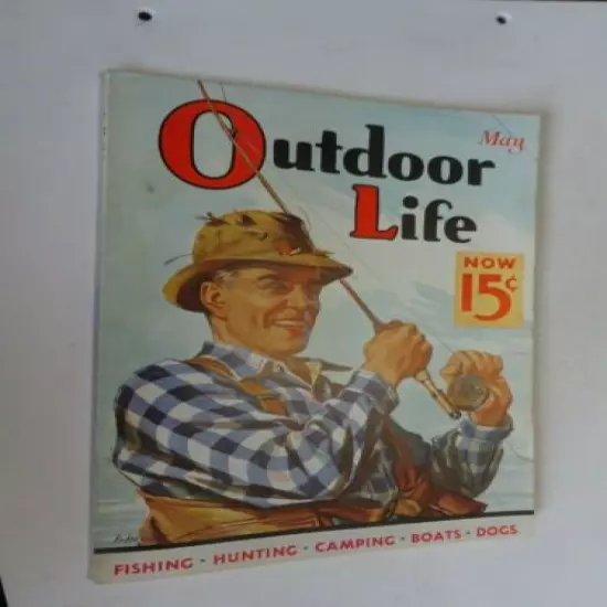 1936 OUTDOOR LIFE Magazine May issue Fly Fisherman