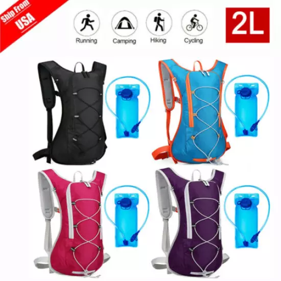 Running Cycling Large Vest Backpack Sports Camping Hydration Water Bladder Bag