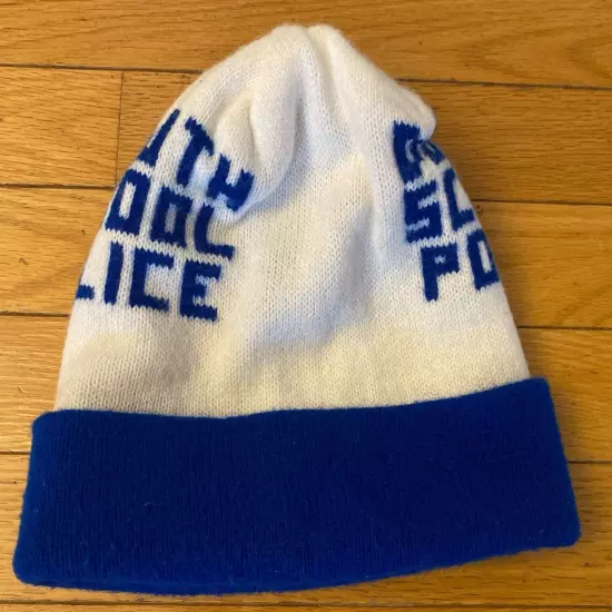 Vintage Knit Beanie Cap Hat DULUTH SCHOOL POLICE Minnesota 