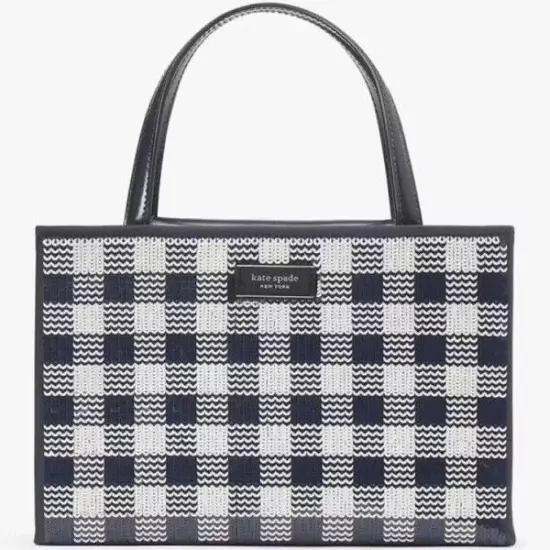 Kate Spade New York Sam Icon Gingham Sequin Small Tote (398.00)