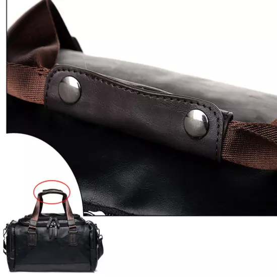 US Men's Leather Duffle Bag Handbag Travel Bag Weekend Overnight Bag BL