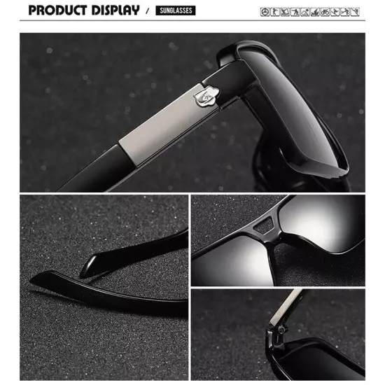 DUBERY Pilot Polarized Sunglasses Men Driving Fishing Sun Glasses Women Mirror