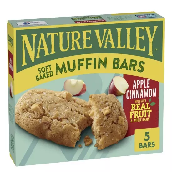 Nature Valley Soft-Baked Muffin Bars Apple Cinnamon Snack Bars 6.2 oz 5 ct