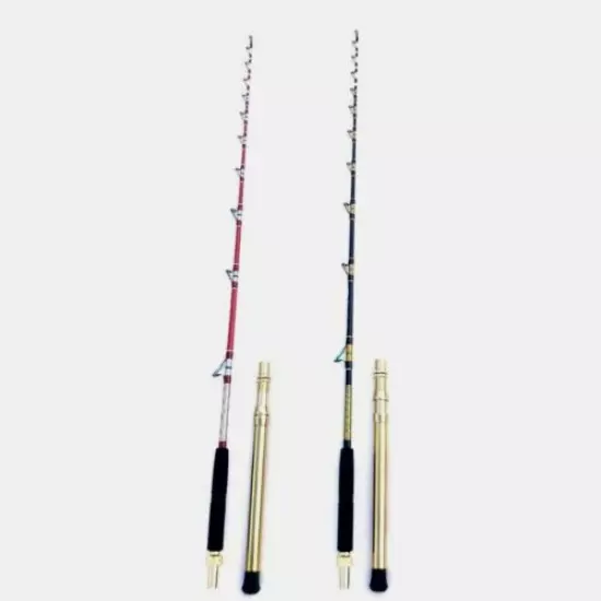 Boat Fishing Rod Jigging Trolling Pole Lure Carbon Fiber 18-36kg Power Hard 1.8M