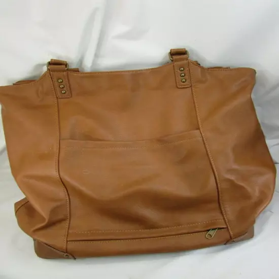 Solo Computer Laptop Bag Messenger Commuter Caramel Color Tote Pockets 52273