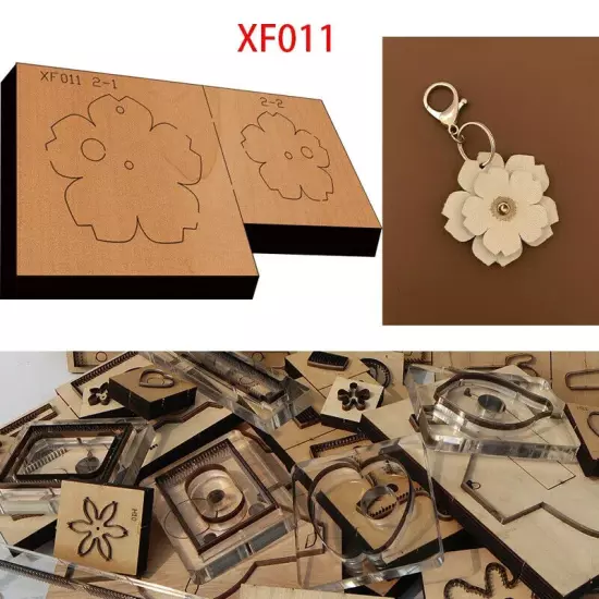 Wooden Die Flower Pendant Leather Craft Punch Hand Tool Cut Knife Mould