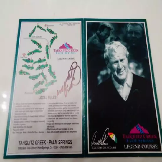 Doug Sanders Autographed Scorecard Palm Springs