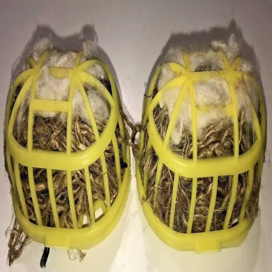 Bird 3 Nesting Fiber Refillable Holders Cotton Jute Fiber Included Canary Finch