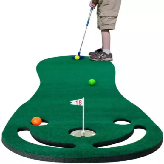 Crestgolf Putting Green Mats Set for Golf Putting Training mat in/outdoor balls