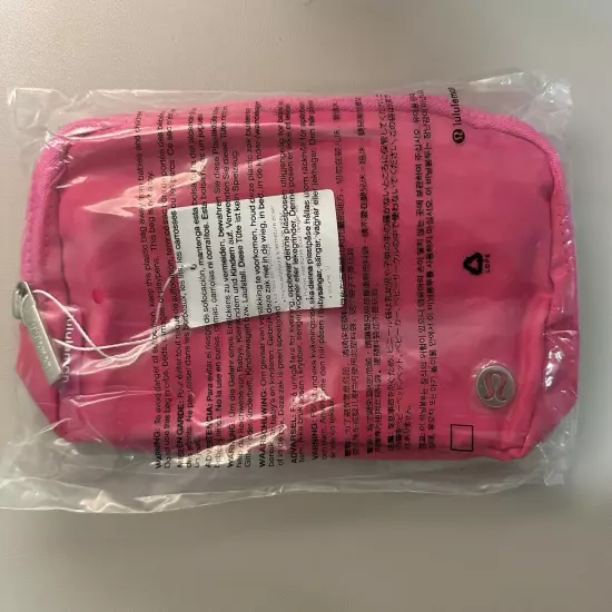 Lululemon Everywhere Belt Bag 1L Sonic Pink Wordmark ! New With Tags!