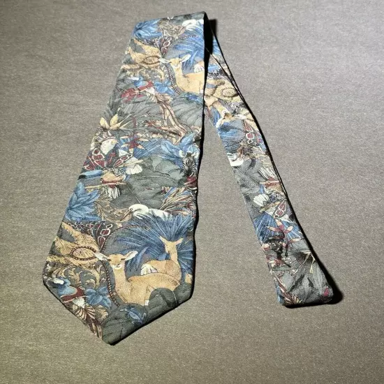 Dimitrius Mens Silk Animal Print Tie Pre-owned 