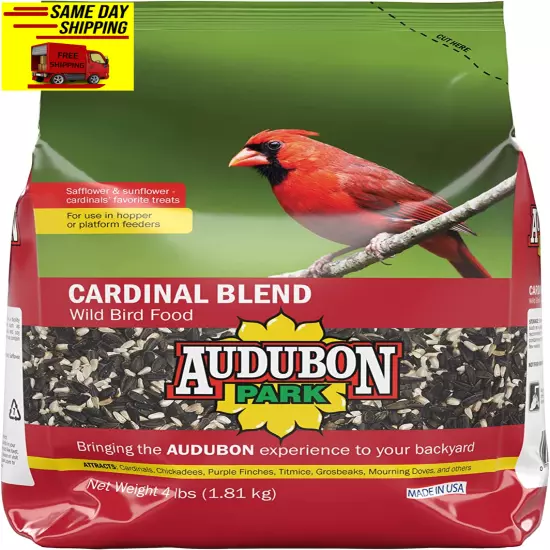 Audubon Park Cardinal Blend Wild Bird Food, Cardinal Bird Seed for outside Feede