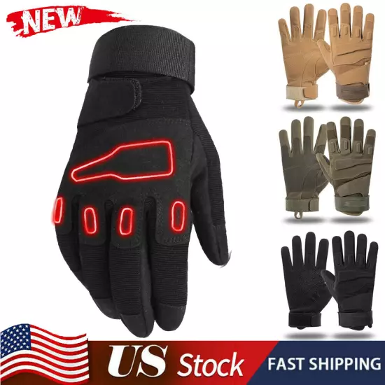 Tactical Full Finger Gloves Army Military Hunting Combat Shooting for Men Women