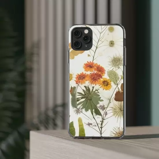 Clear Floral Phone Cases Fall Autumn Orange Flowers Iphone Android