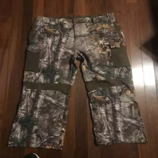 REALTREE CAMO FLEECE LINCE HUNTING PANTS SZ 2XL REALTREE XTRA EUC