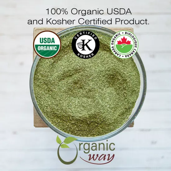 Organic Way Gotu Kola Powder - Organic, Kosher & USDA Certified