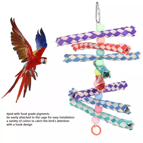 Parrot Finger Trap Toys Healthy Bite Resistant Colorful Bird Shredding Chew Toy