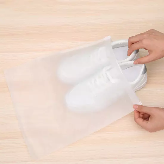 50Pcs Drawstring Shoes Clothes Clear Portable Storage Bag Dust Bags Travel Pouch