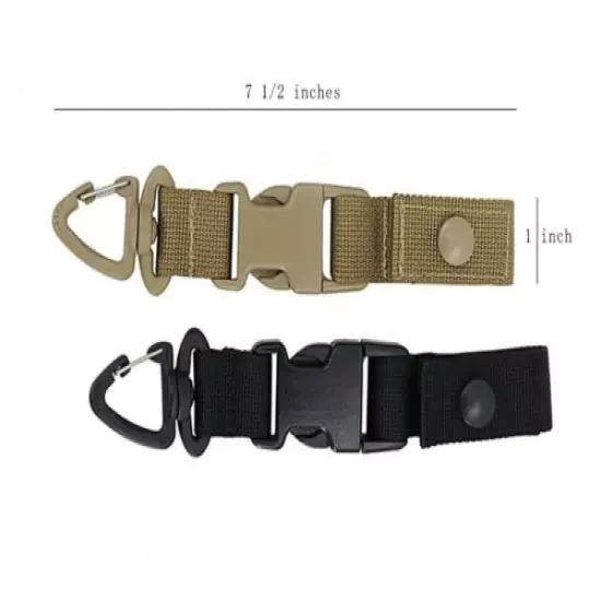 2 Pcs Tactical Triangle Carabiner Quick Detach Buckle Adaptor for MOLLE System