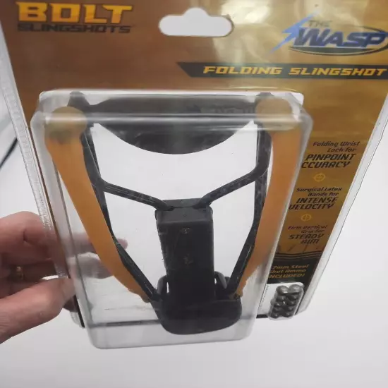 New "The Wasp" Folding Slingshot-7mm 10 Steel Shot